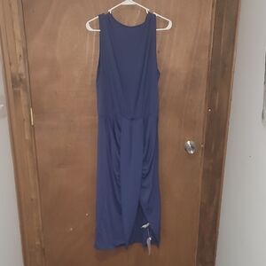 Chic Navy Sleeveless Maxi Dress